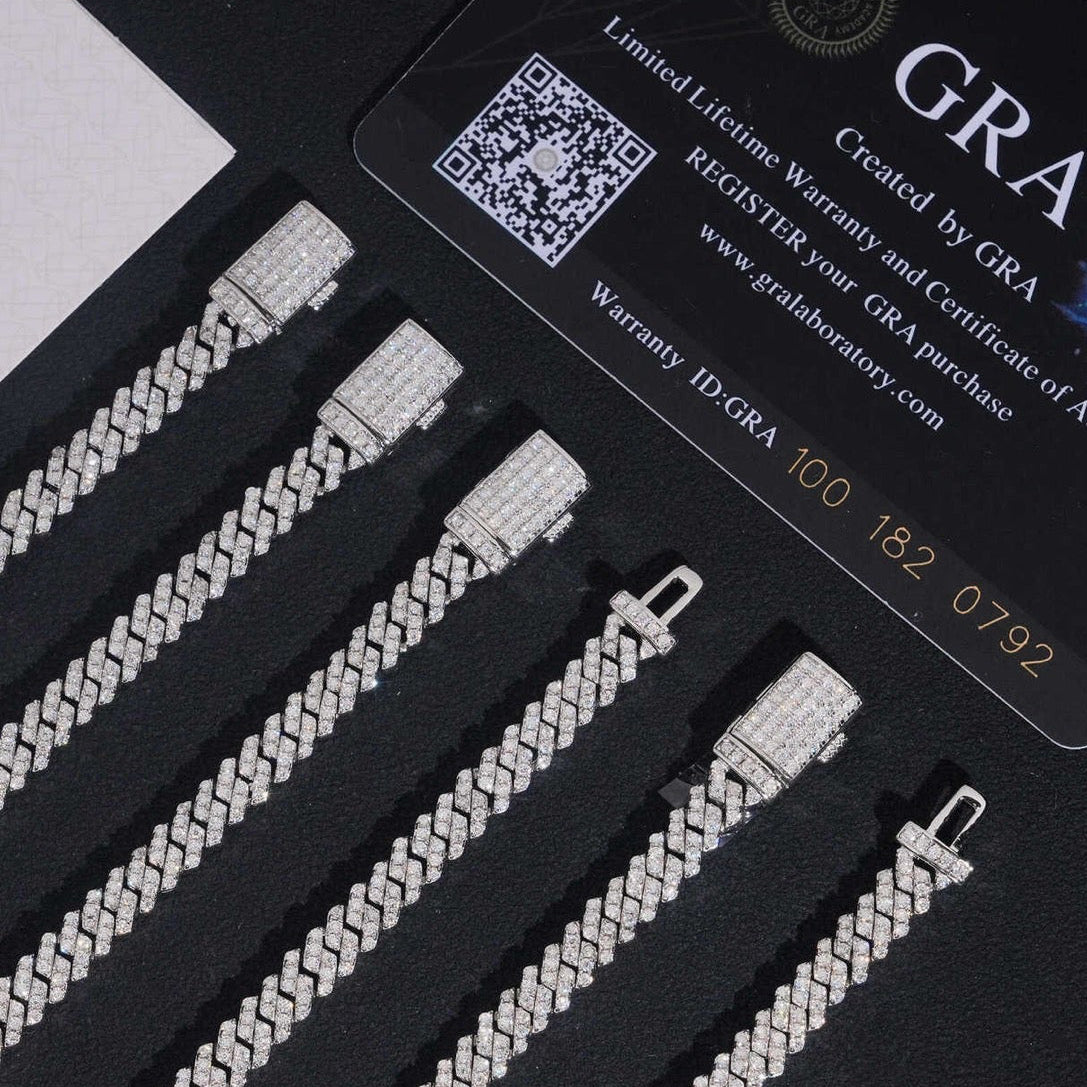 5mm Pavé Micro Prong Cuban Link Bracelet