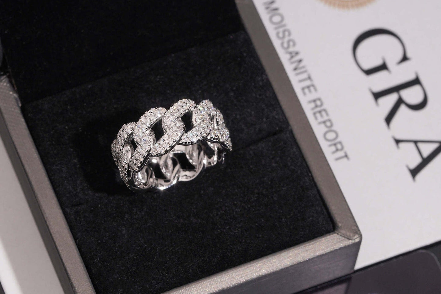 Cuban Link Pavé Ring