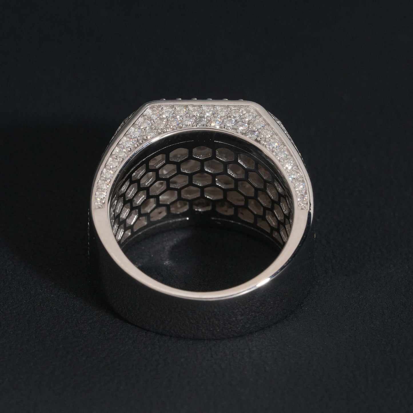 Cluster Pavé Signet Ring