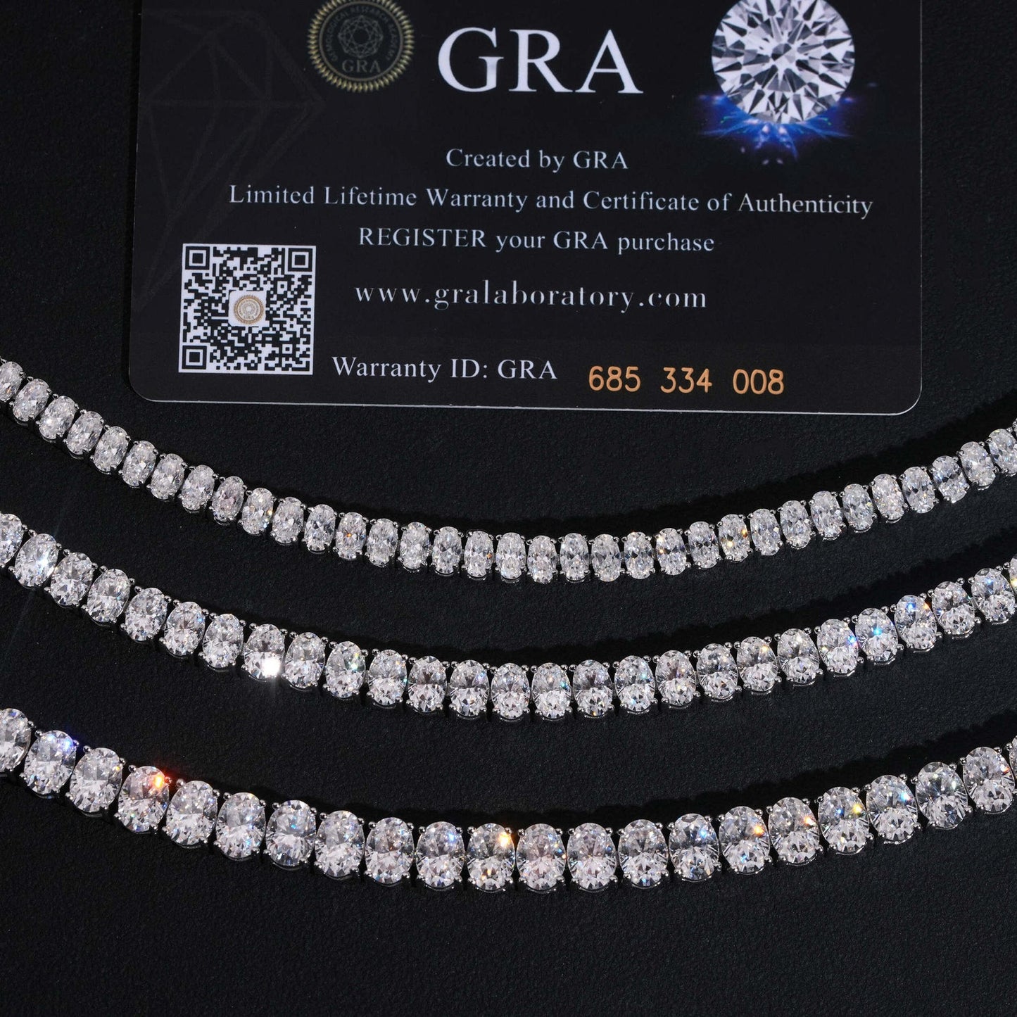 Oval Cut Tennis Chain