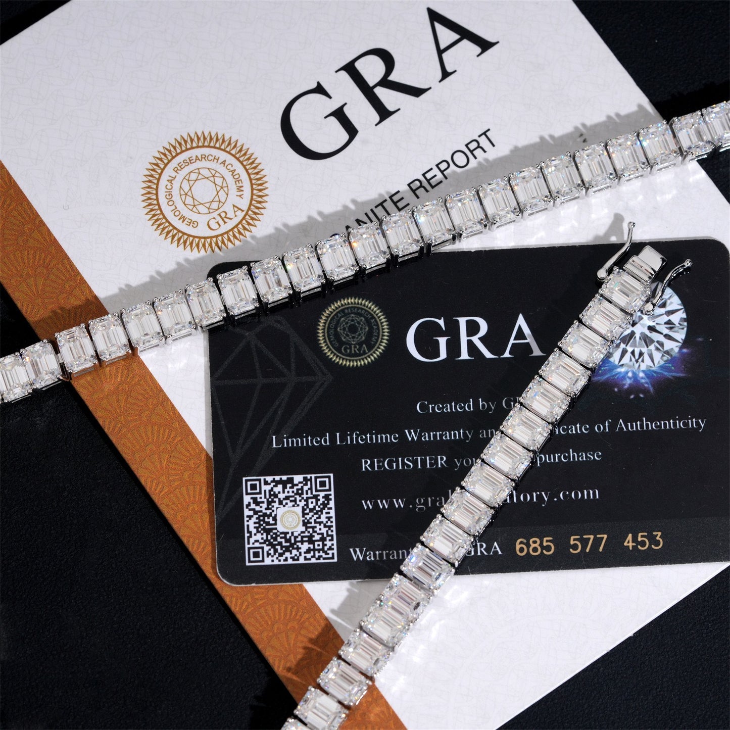 7mm Emerald Cut Tennis Bracelet