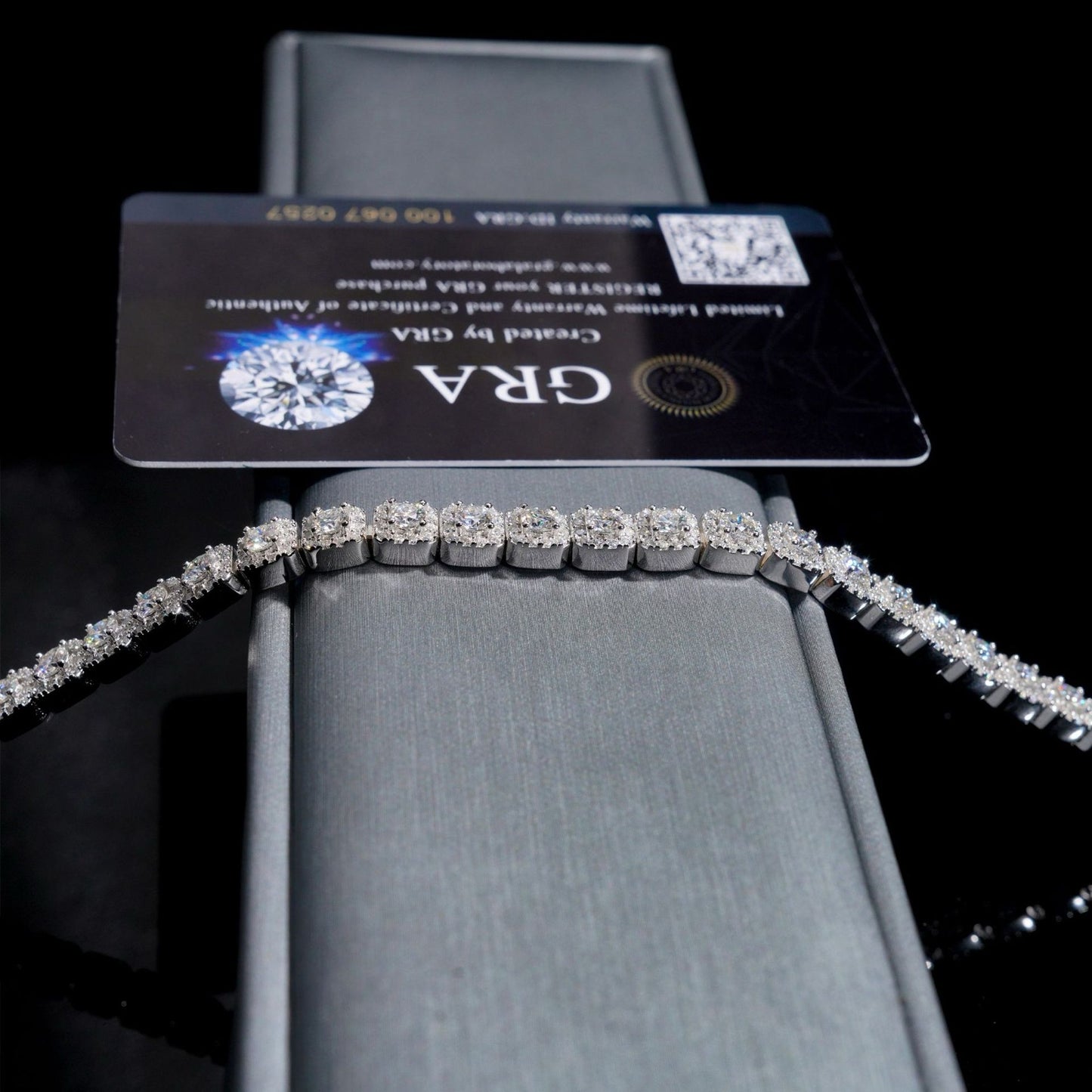 6mm Micro-Pavé Halo Tennis Bracelet