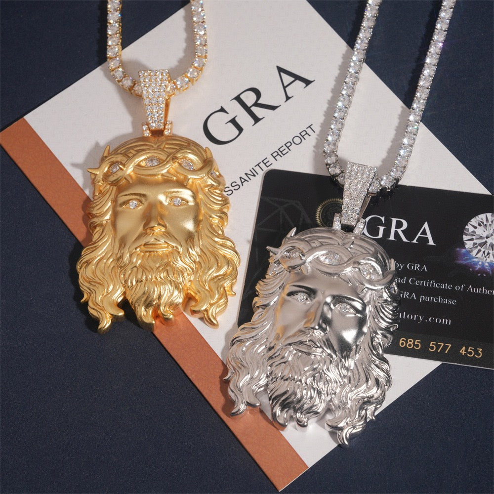 1.5”-3.25” Sandblasted Jesus Pendant