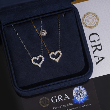 Hollow Heart Pendant Necklace