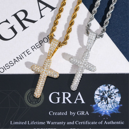 1.5” Rounded Pavé Cross Pendant