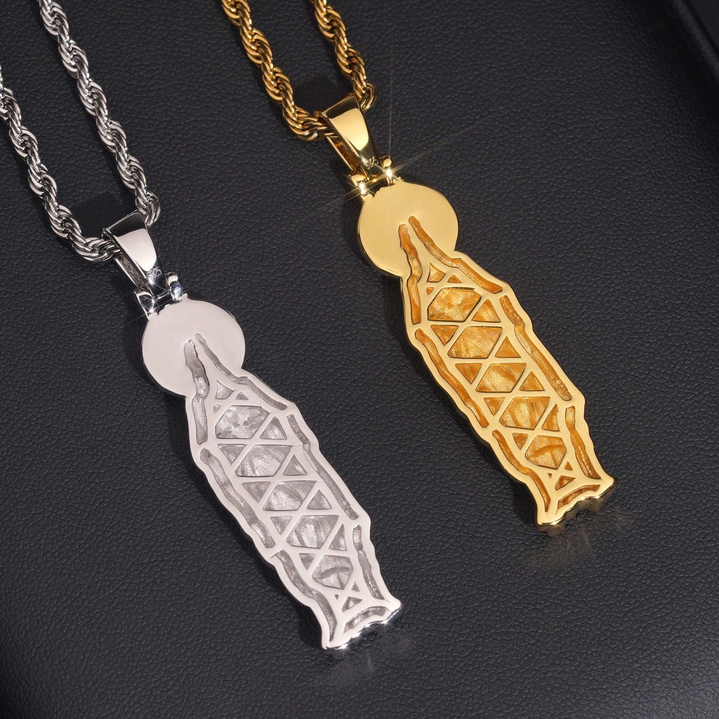 2.2" Virgin Mary Guadalupe Pavé Pendant