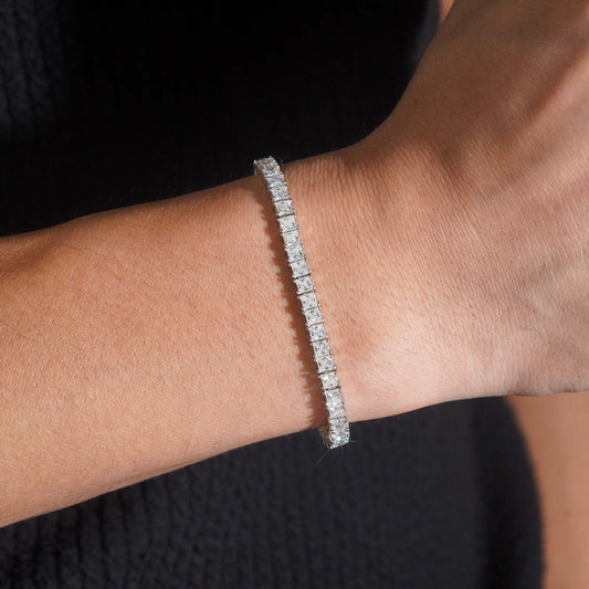 3mm Princess Cut Tennis Bracelet