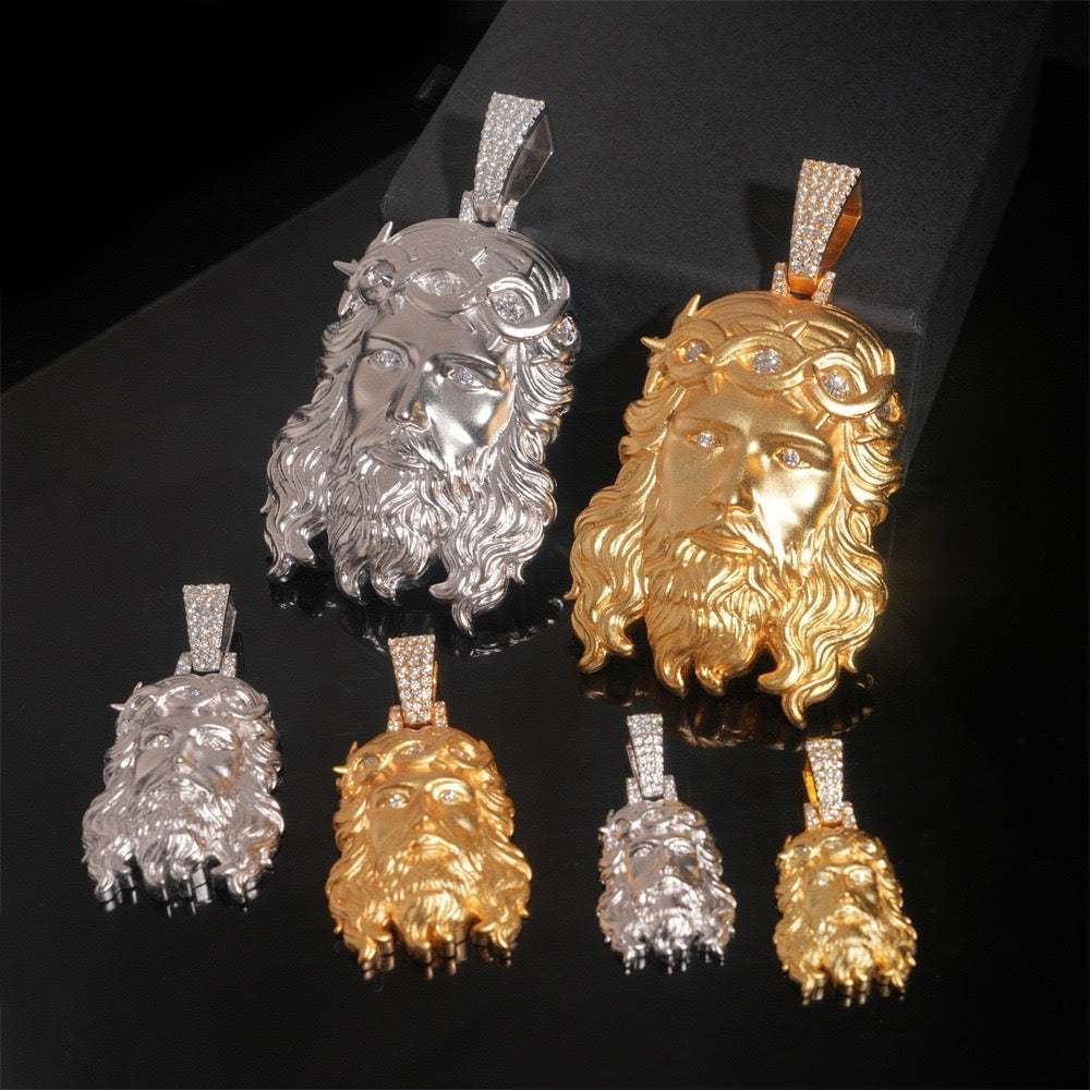 1.5”-3.25” Sandblasted Jesus Pendant