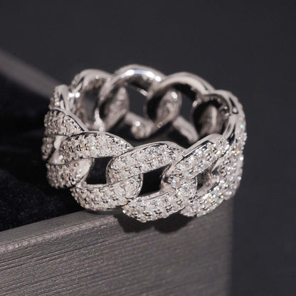 Cuban Link Pavé Ring