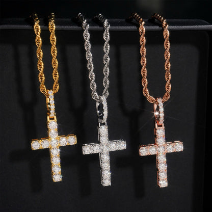1.75” Single Row Cross Pendant