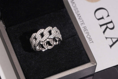Cuban Link Pavé Ring