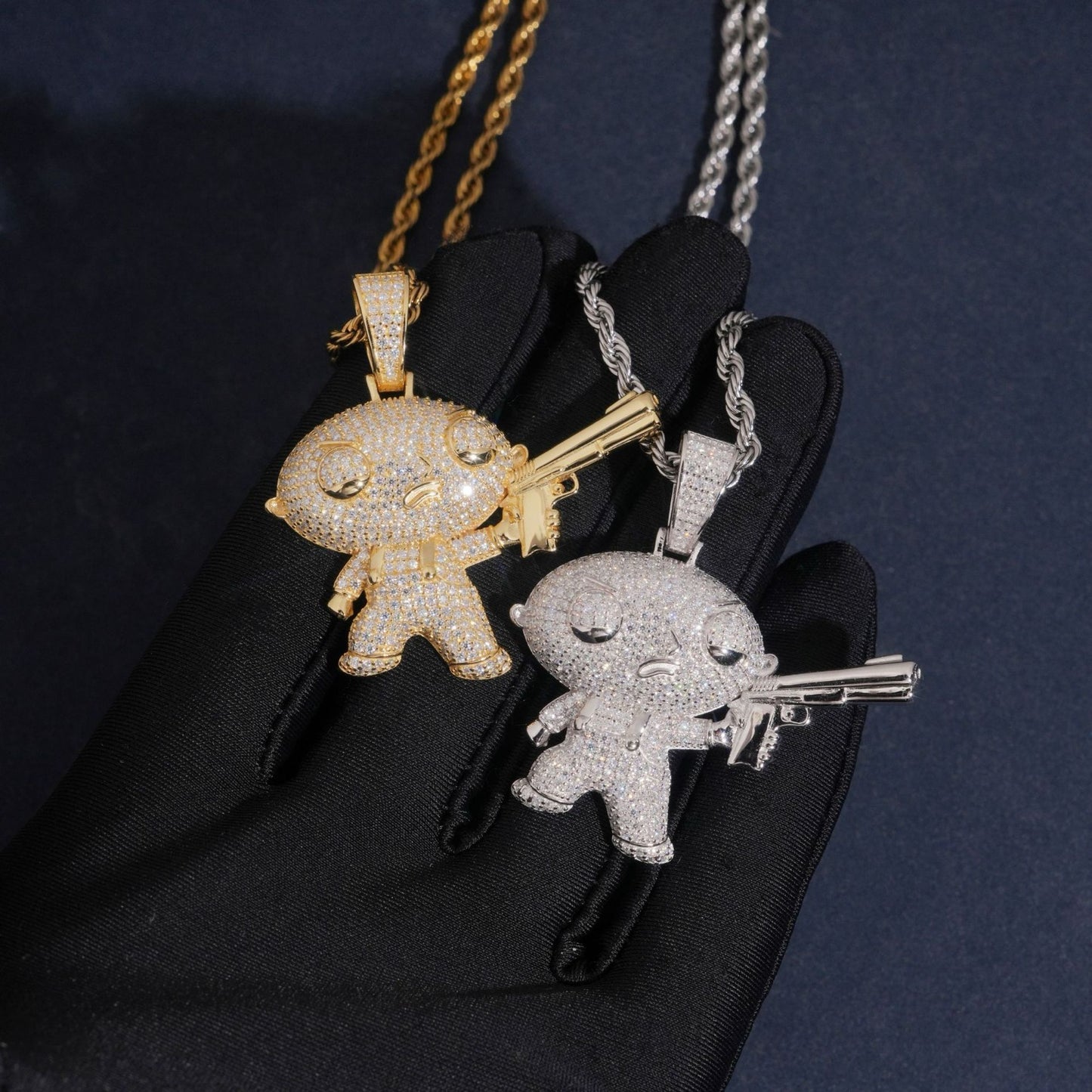 1.65" Cartoon Baby Gun Pendant
