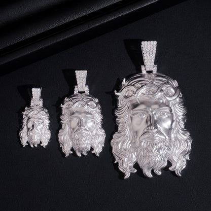 1.5”-3.25” Sandblasted Jesus Pendant