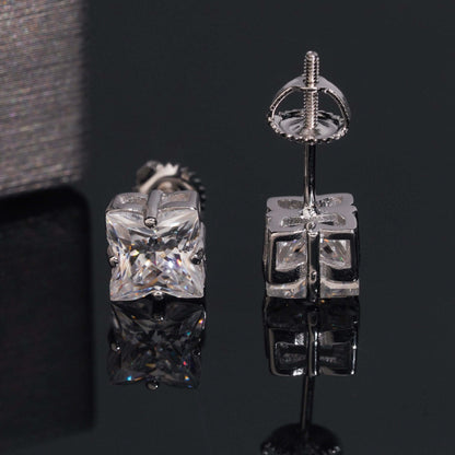 6mm Solitaire Clover Cut Stud Earrings