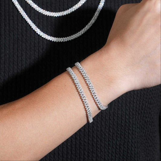 5mm Pavé Micro Prong Cuban Link Chain