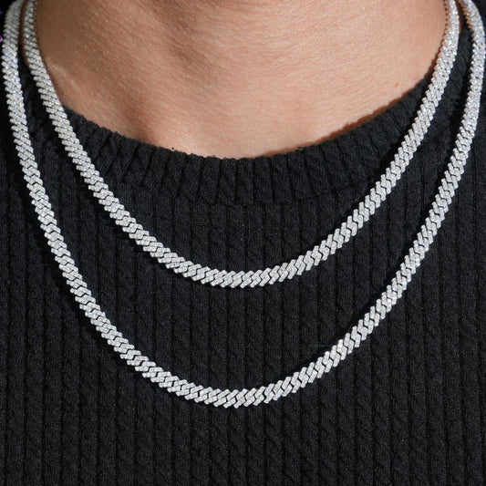 5mm Pavé Micro Prong Cuban Link Chain