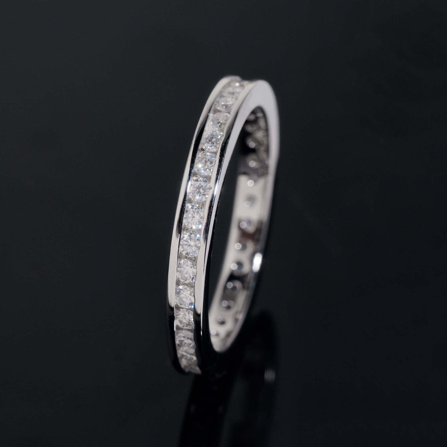 Invisible Pavé Eternity Ring