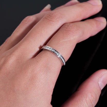 Invisible Pavé Eternity Ring