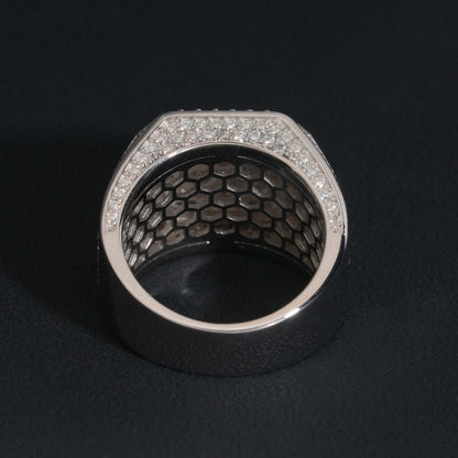 Cluster Pavé Signet Ring