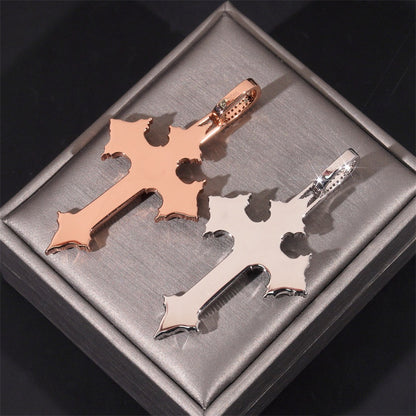 2.5” Baguette Pavé Gothic Cross Pendant