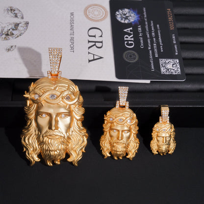 1.5”-3.25” Sandblasted Jesus Pendant