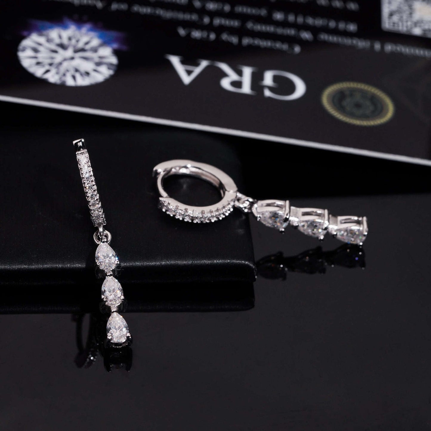 Triple Teardrop Drop Earrings