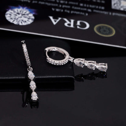 Triple Teardrop Drop Earrings