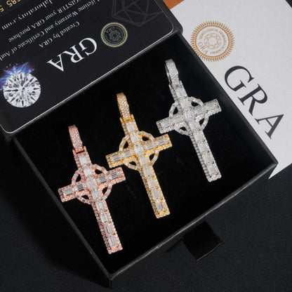 2.25” Celtic Baguette Cross Pendant