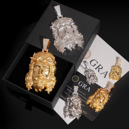 1.5”-3.25” Sandblasted Jesus Pendant