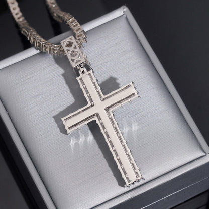 3” Baguette Pavé Crucifix Pendant