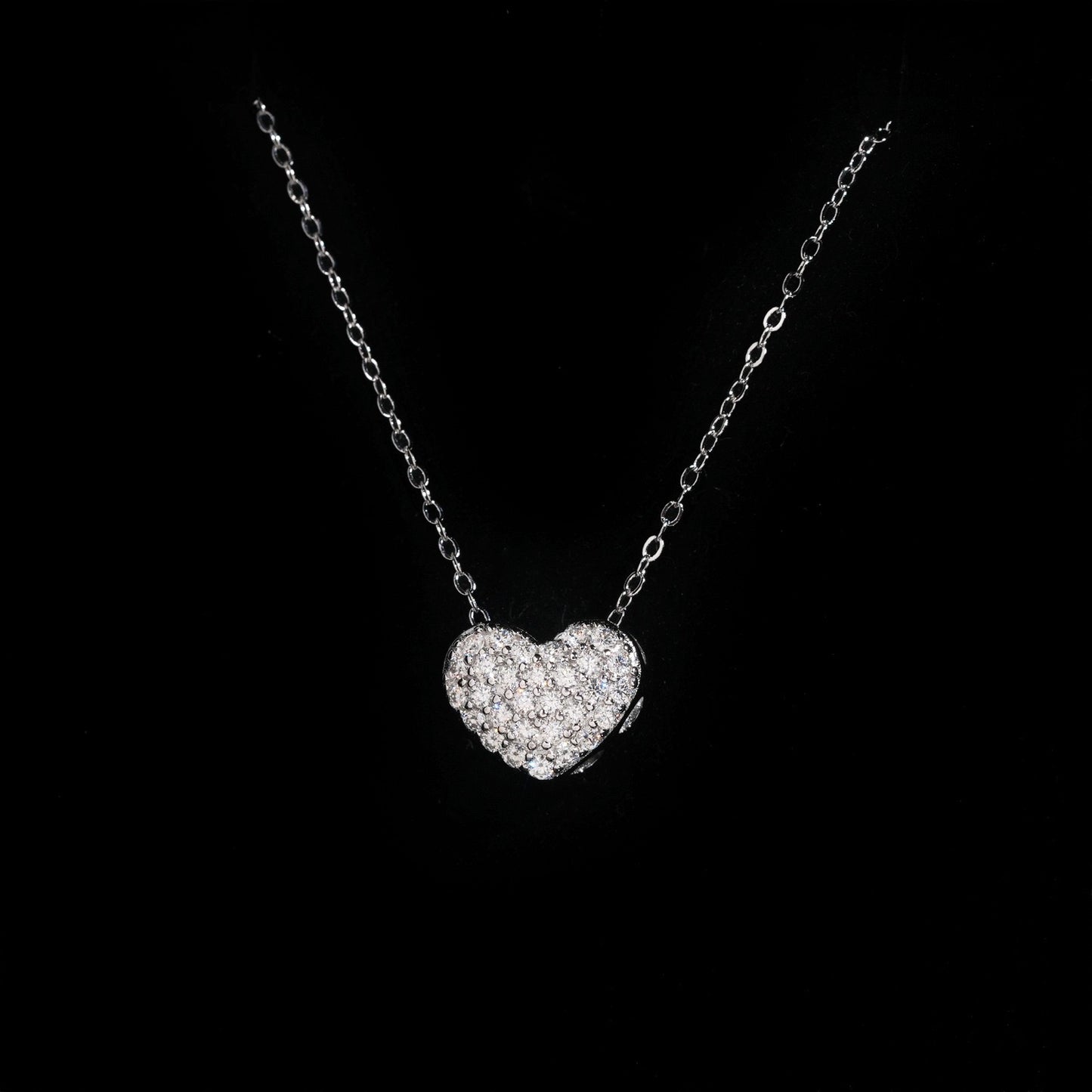 Heart Pavé Pendant Necklace