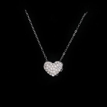Heart Pavé Pendant Necklace