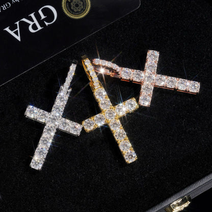 1.75” Single Row Cross Pendant