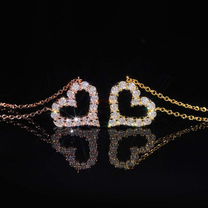 Hollow Heart Pendant Necklace