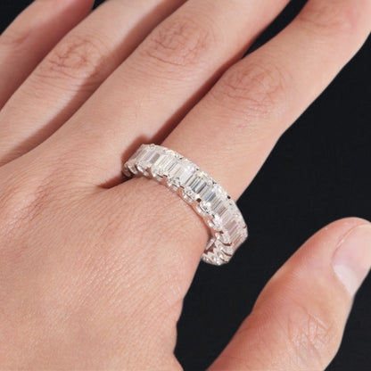 5mm Emerald Cut Eternity Ring