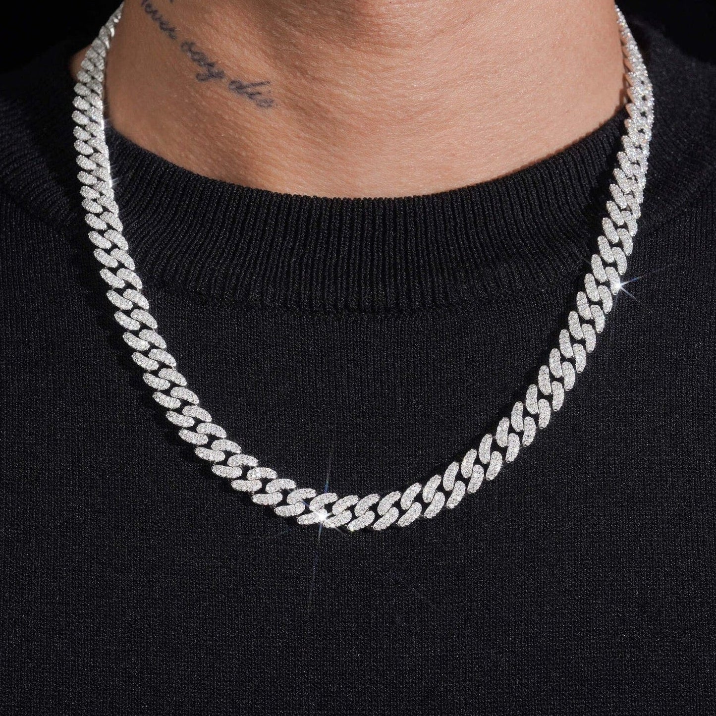 8mm Pavé Miami Cuban Link Chain