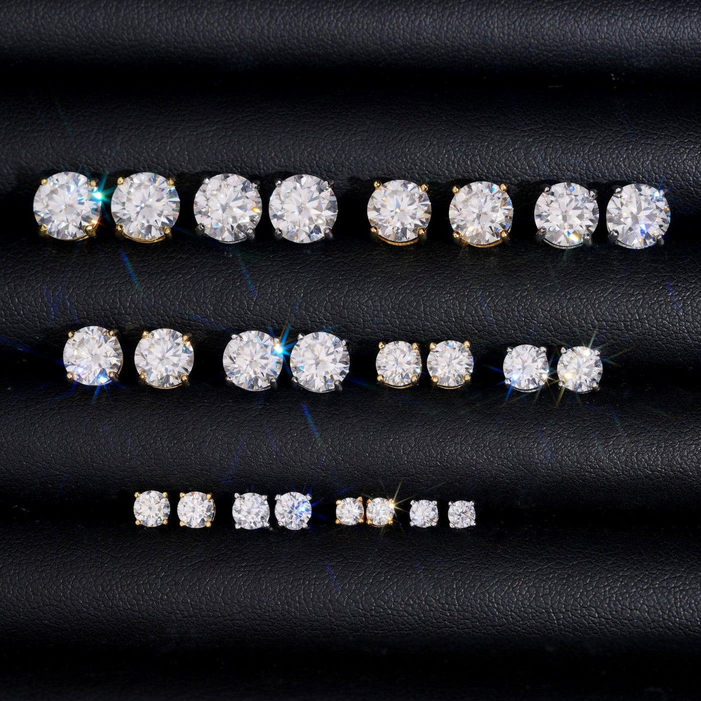 Round Solitaire Stud Earrings (3mm-11mm)