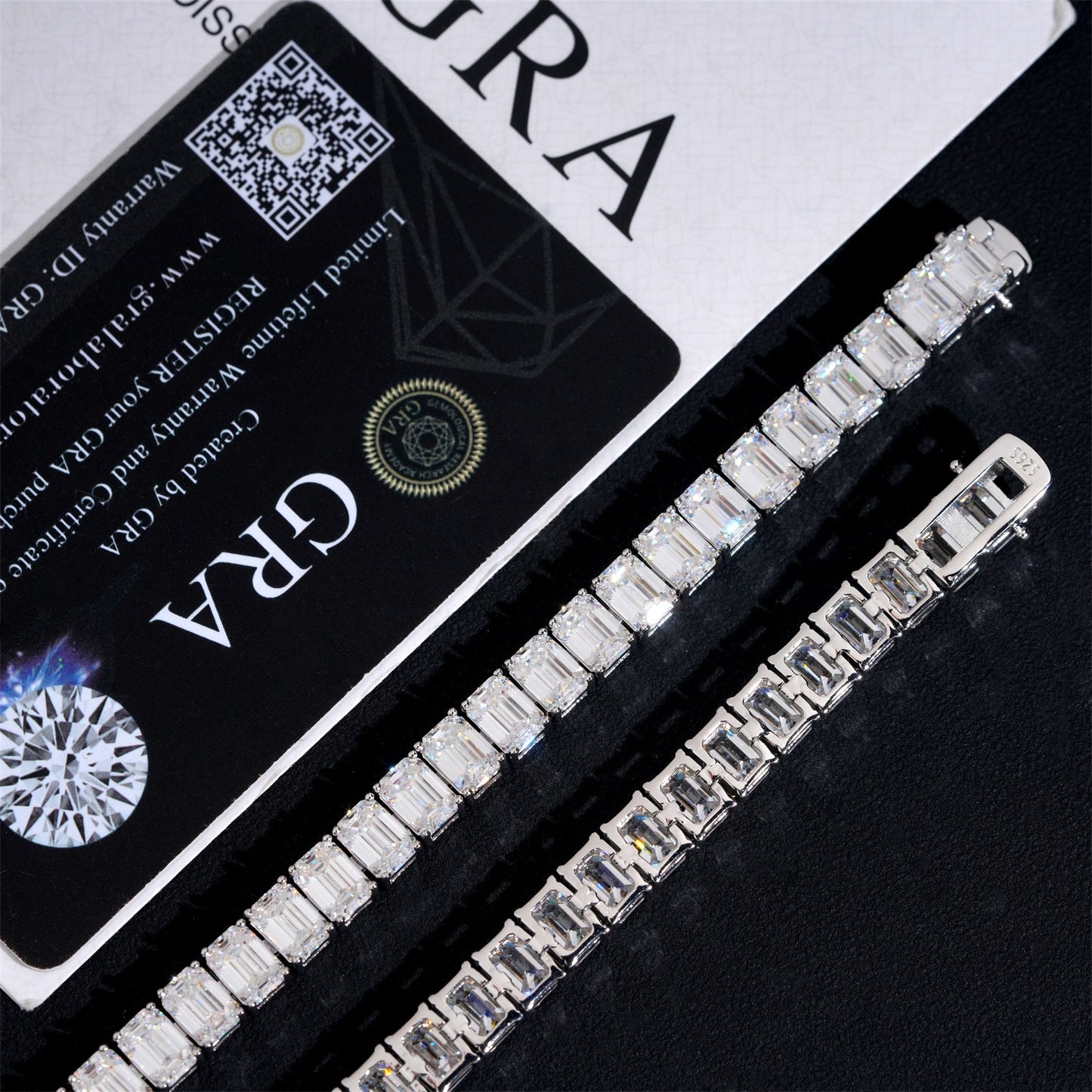 7mm Emerald Cut Tennis Bracelet