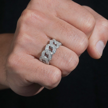 Cuban Link Pavé Ring