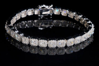 6mm Micro-Pavé Halo Tennis Bracelet