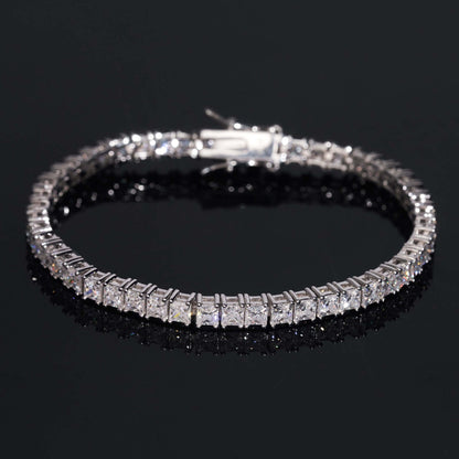 3mm Princess Cut Tennis Bracelet
